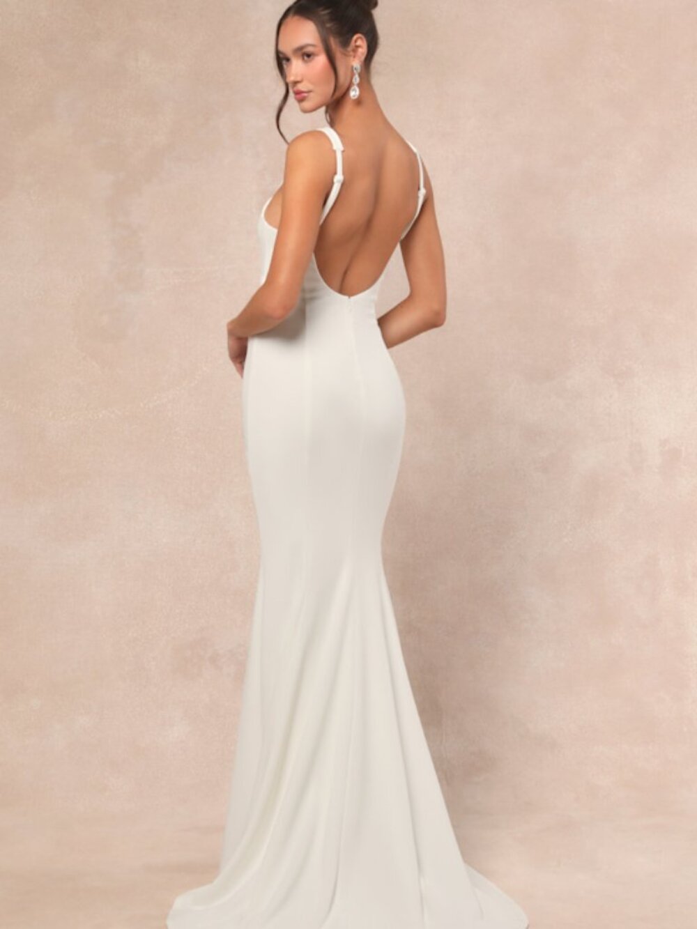 Lulus Safine White Backless Mermaid Maxi Dress - Size XL